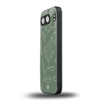green petals back phone cover | glass case for oneplus nord 4
