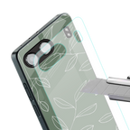 green petals back phone cover | glass case for oneplus nord 4