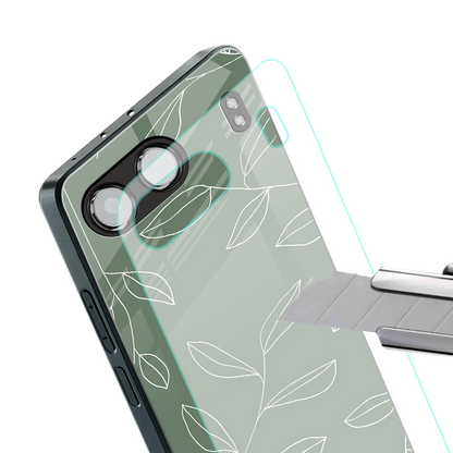 green petals back phone cover | glass case for oneplus nord 4