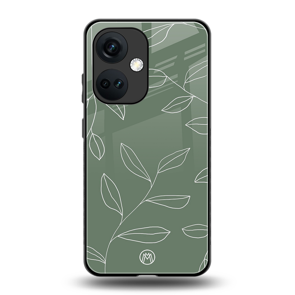 green petals back phone cover | glass case for oneplus nord ce 3