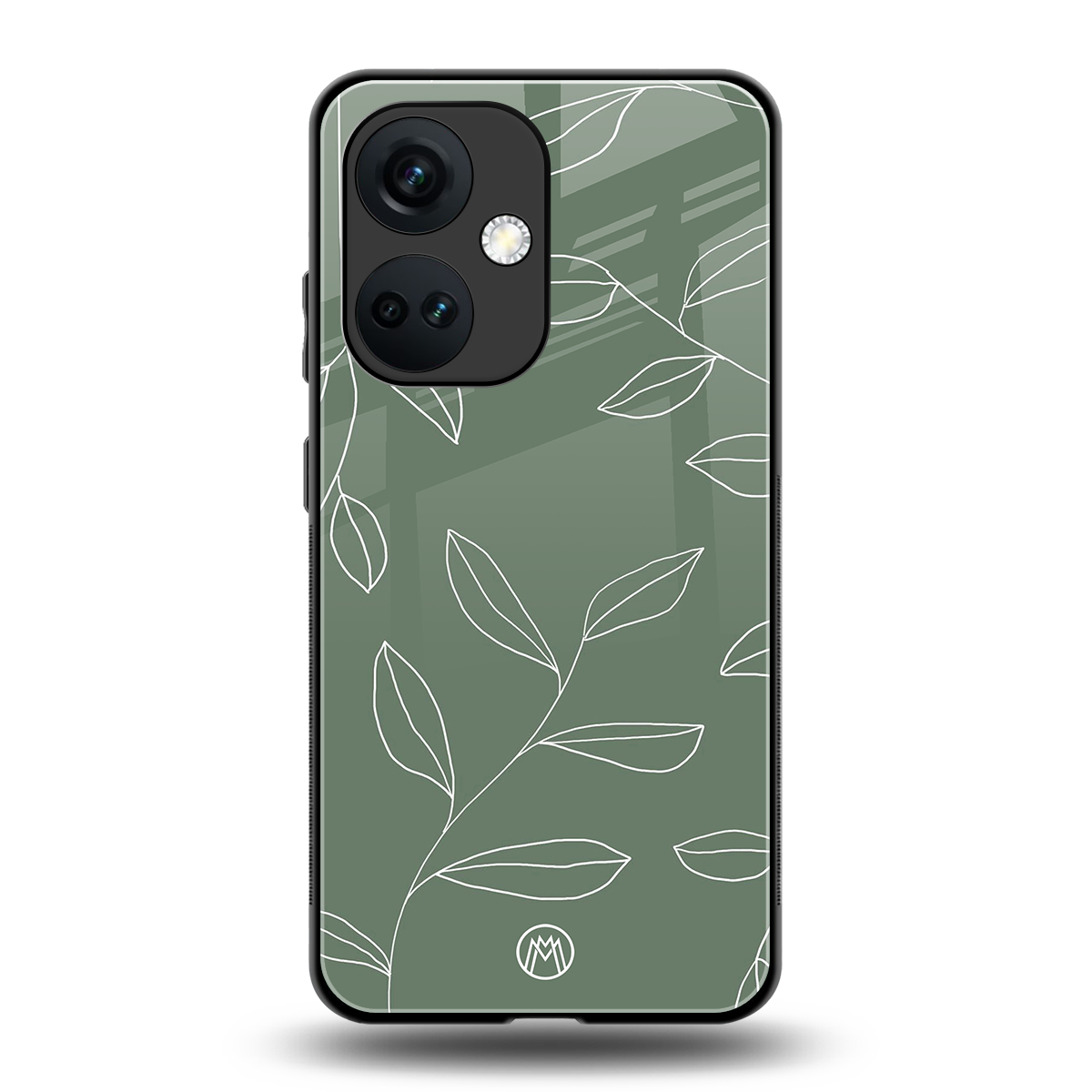 green petals back phone cover | glass case for oneplus nord ce 3