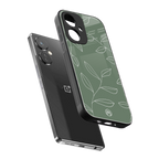 green petals back phone cover | glass case for oneplus nord ce 3