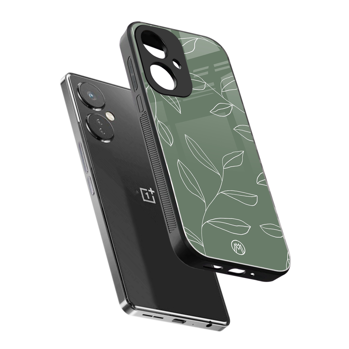 green petals back phone cover | glass case for oneplus nord ce 3