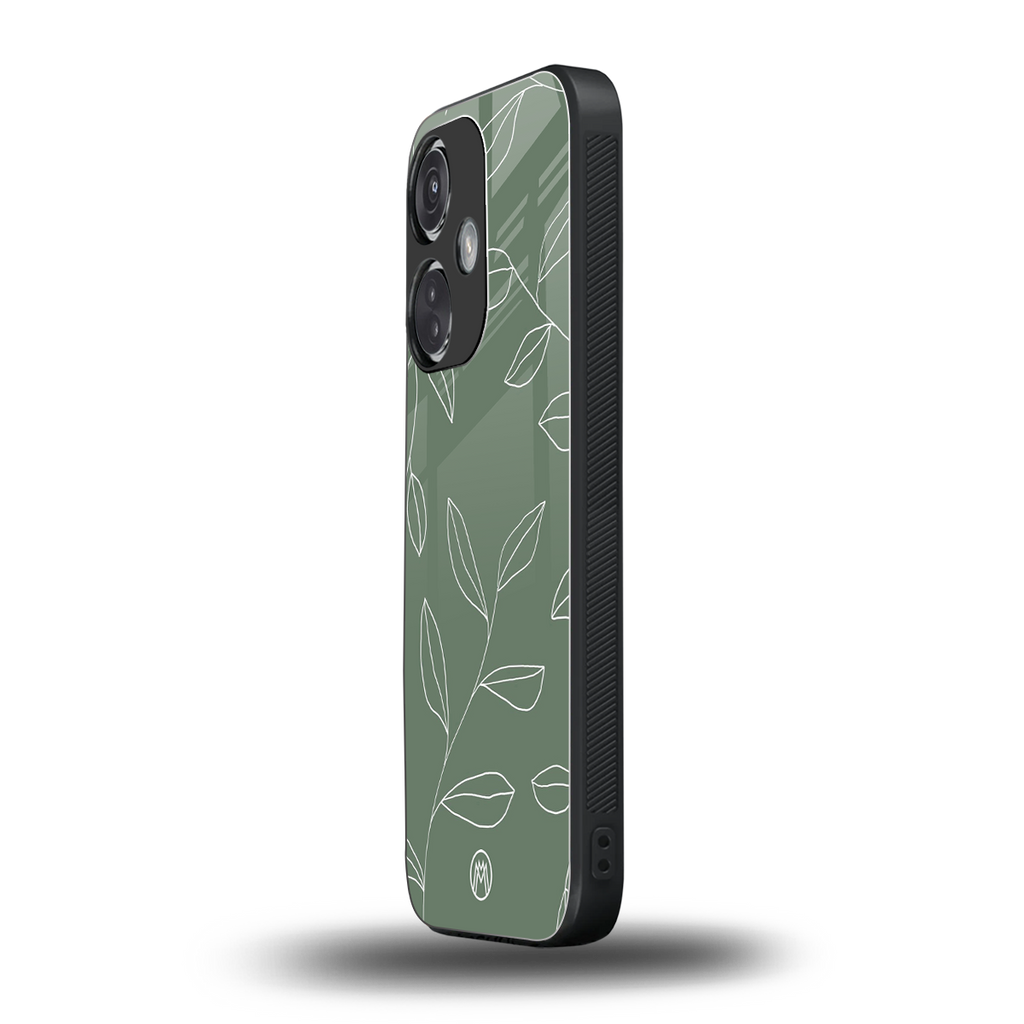 green petals back phone cover | glass case for oneplus nord ce 3