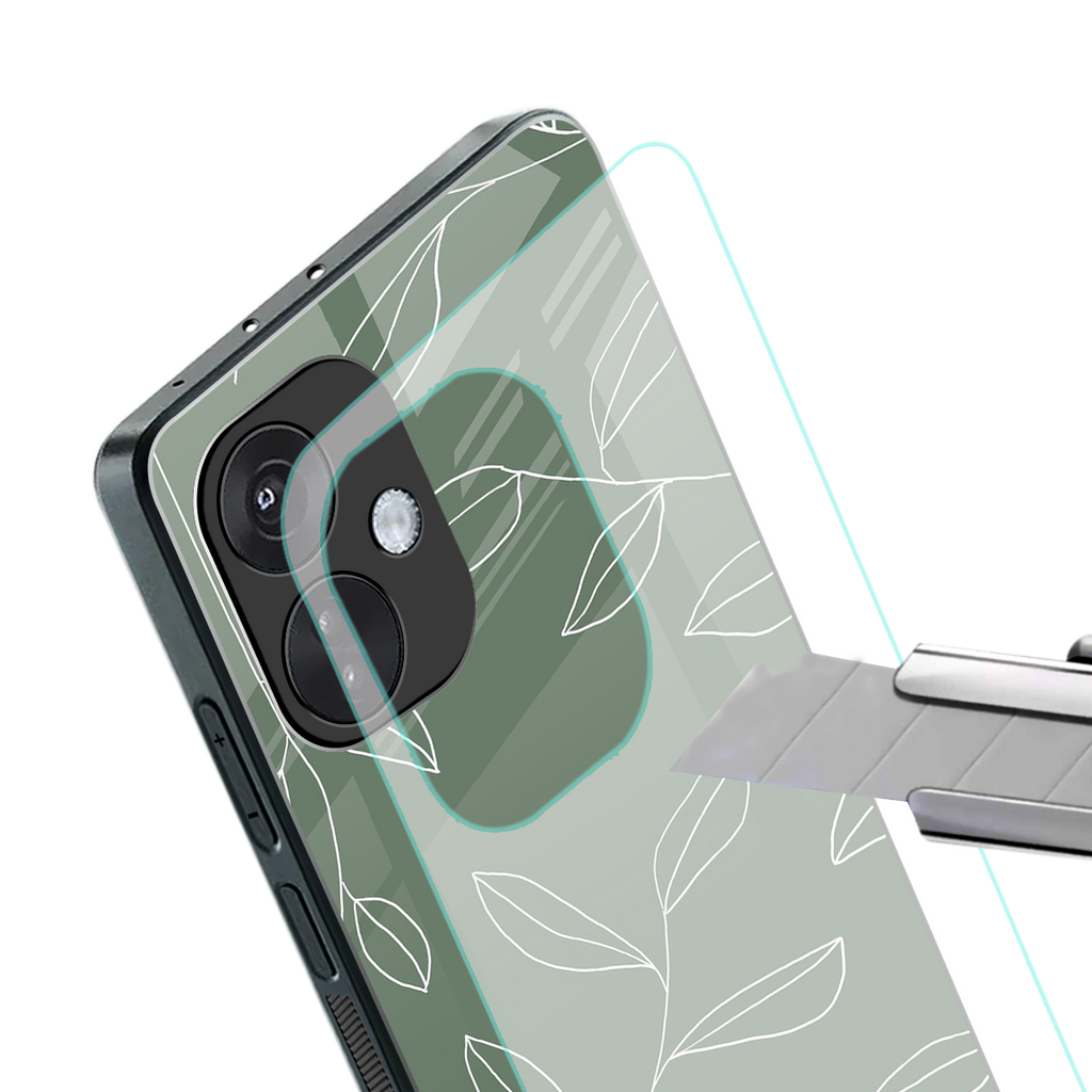 green petals back phone cover | glass case for oneplus nord ce 3