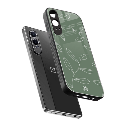 green petals back phone cover | glass case for oneplus nord ce 4 lite