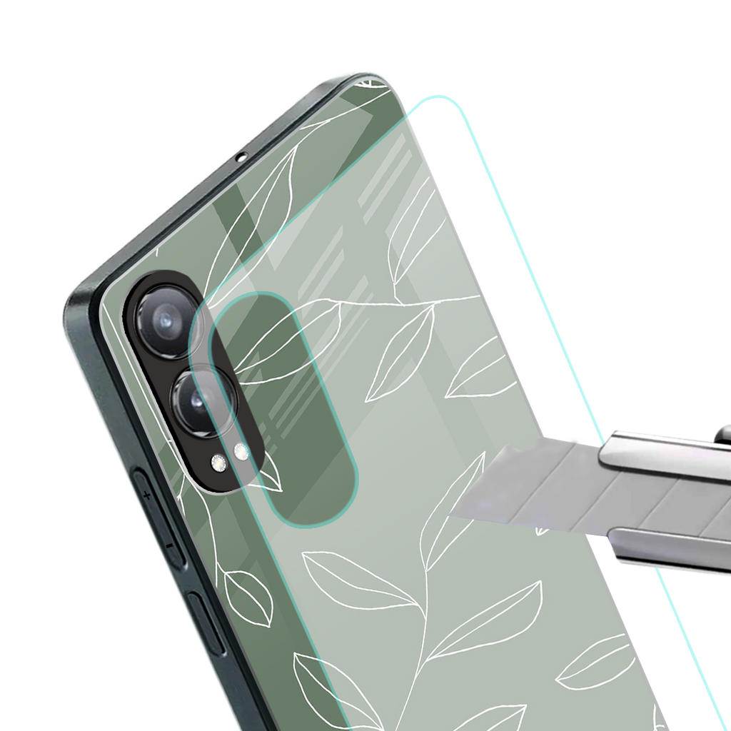 green petals back phone cover | glass case for oneplus nord ce 4 lite