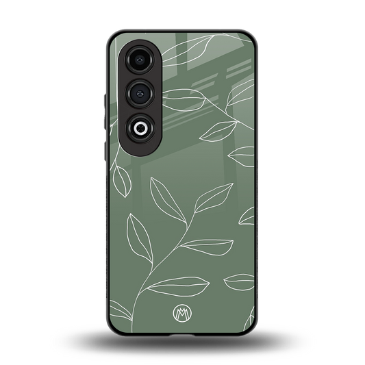 green petals back phone cover | glass case for oneplus nord ce 4