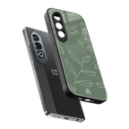 green petals back phone cover | glass case for oneplus nord ce 4