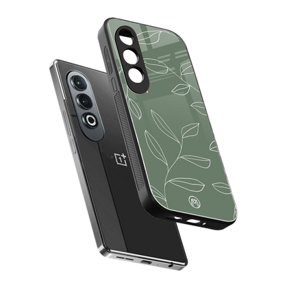 green petals back phone cover | glass case for oneplus nord ce 4