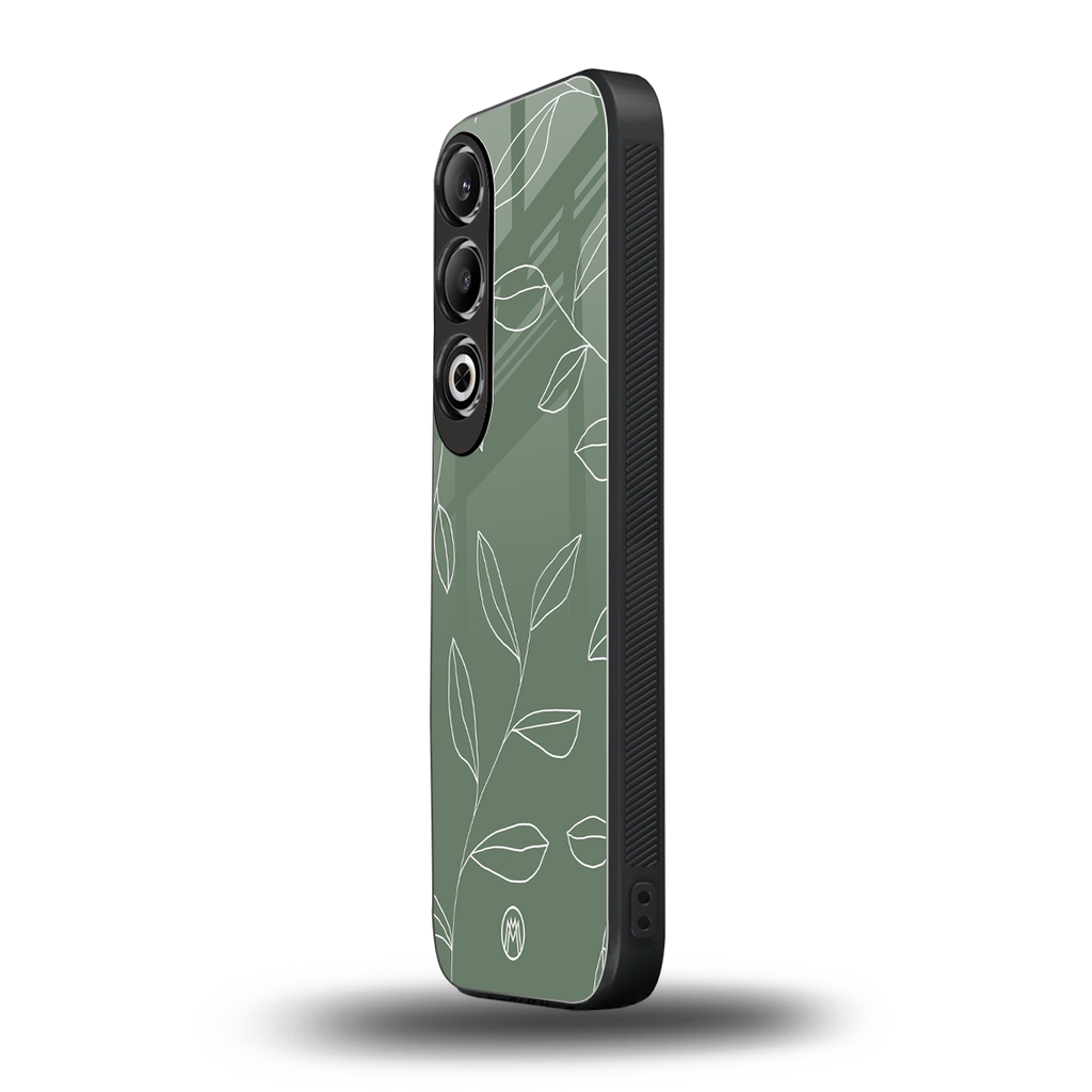 green petals back phone cover | glass case for oneplus nord ce 4