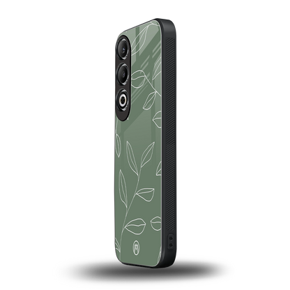 green petals back phone cover | glass case for oneplus nord ce 4