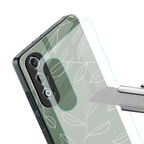 green petals back phone cover | glass case for oneplus nord ce 4