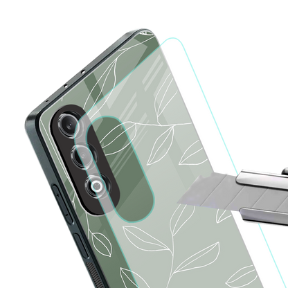 green petals back phone cover | glass case for oneplus nord ce 4