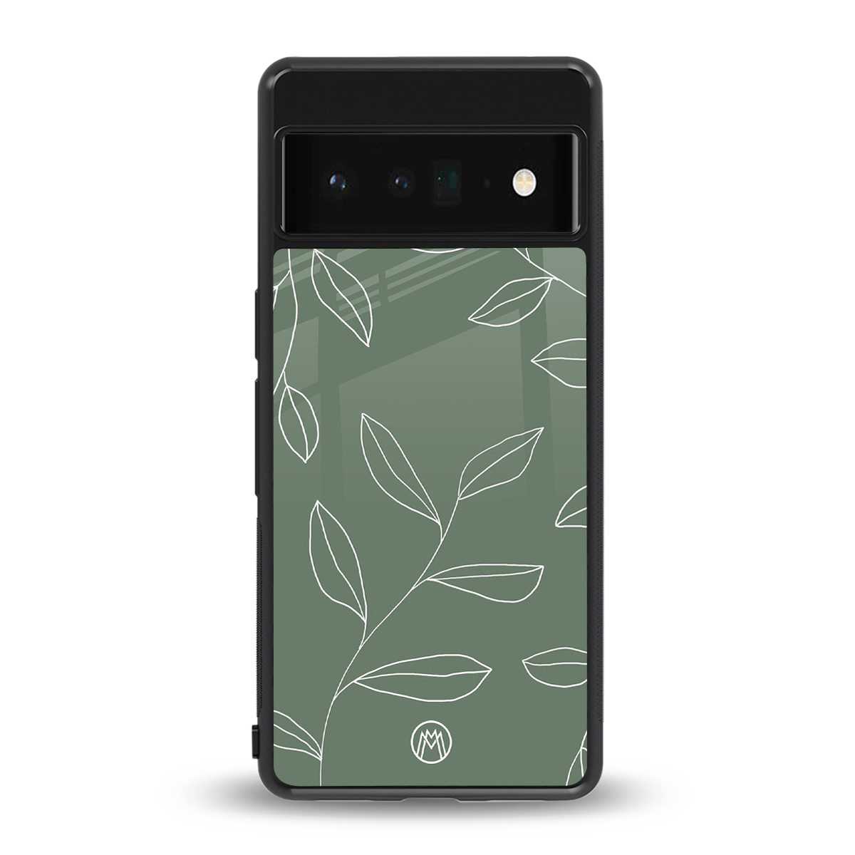 green petals back phone cover | glass case for google pixel 6 pro
