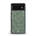 green petals back phone cover | glass case for google pixel 6