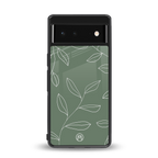 green petals back phone cover | glass case for Google Pixel 6A