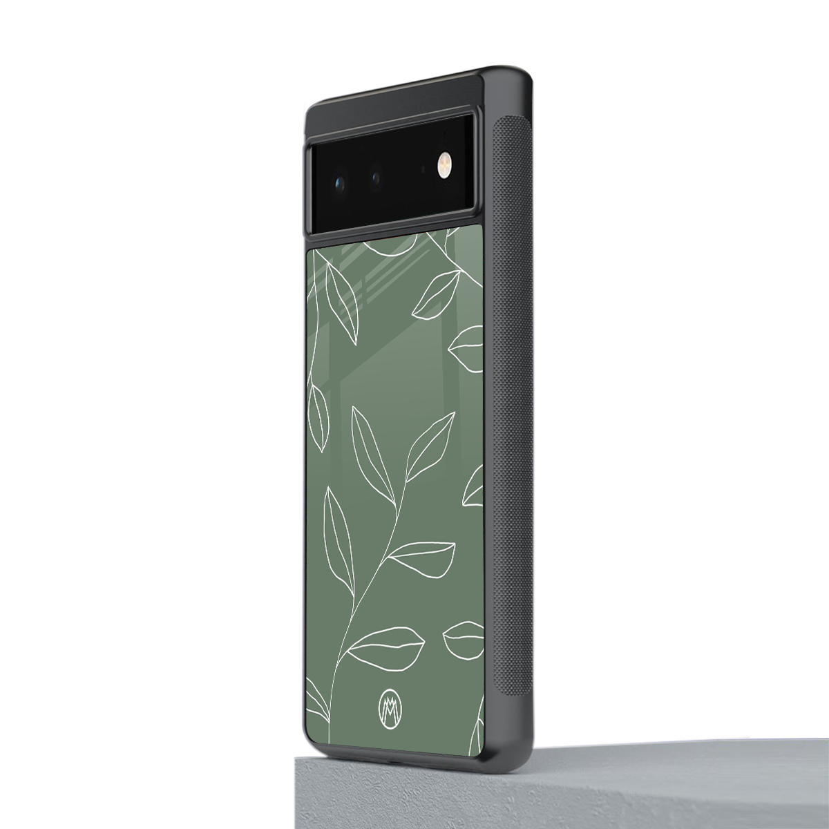 green petals back phone cover | glass case for google pixel 6