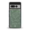 green petals back phone cover | glass case for google pixel 7 pro