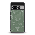 green petals back phone cover | glass case for google pixel 7 pro