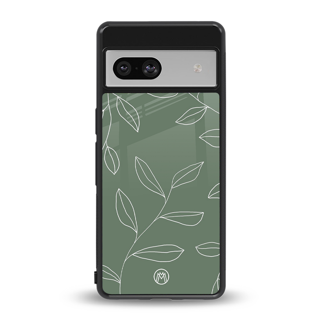 green petals back phone cover | glass case for Google Pixel 7