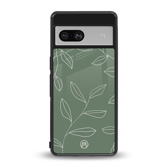 green petals back phone cover | glass case for Google Pixel 7
