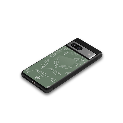 green petals back phone cover | glass case for Google Pixel 7A