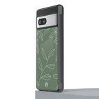 green petals back phone cover | glass case for Google Pixel 7