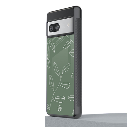 green petals back phone cover | glass case for Google Pixel 7A