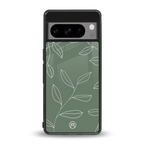 green petals back phone cover | glass case for google pixel 8 pro
