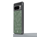 green petals back phone cover | glass case for google pixel 8 pro