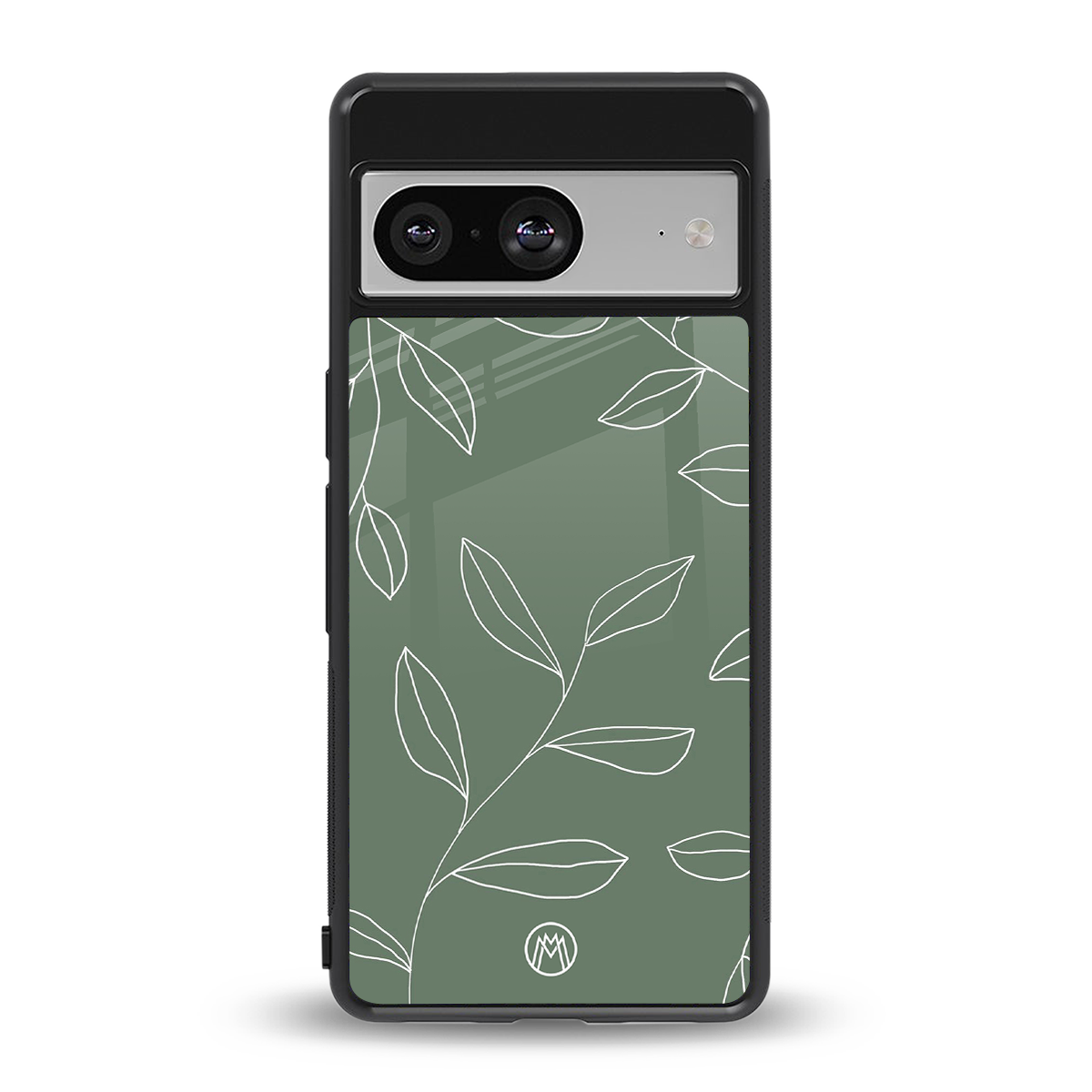 green petals back phone cover | glass case for Google Pixel 8