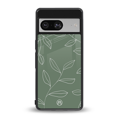 green petals back phone cover | glass case for Google Pixel 8