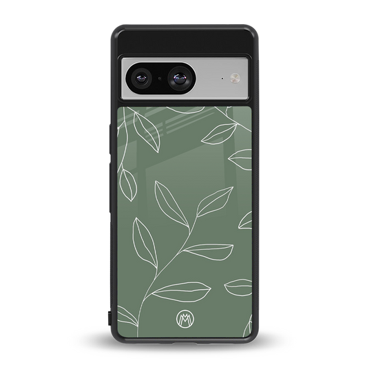 green petals back phone cover | glass case for Google Pixel 8