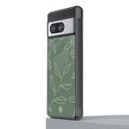 green petals back phone cover | glass case for Google Pixel 8