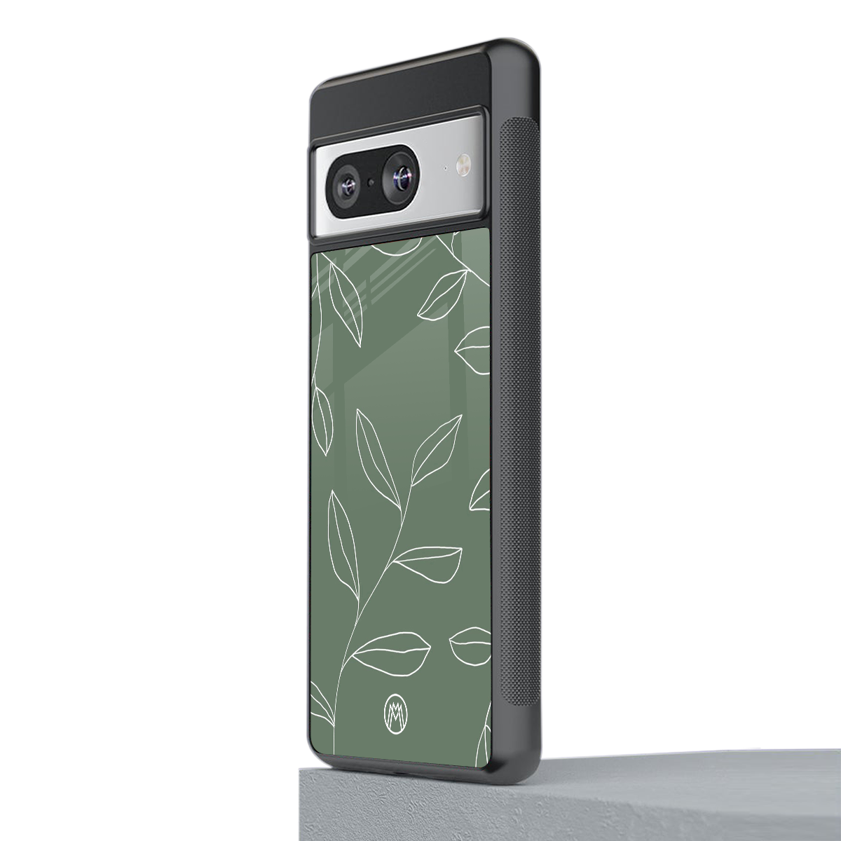 green petals back phone cover | glass case for Google Pixel 8