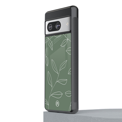 green petals back phone cover | glass case for Google Pixel 8