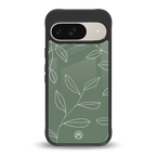 green petals back phone cover | glass case for google pixel 9