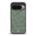 green petals back phone cover | glass case for google pixel 9 pro