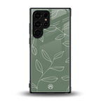 green petals back phone cover | glass case for samsung galaxy s23 ultra