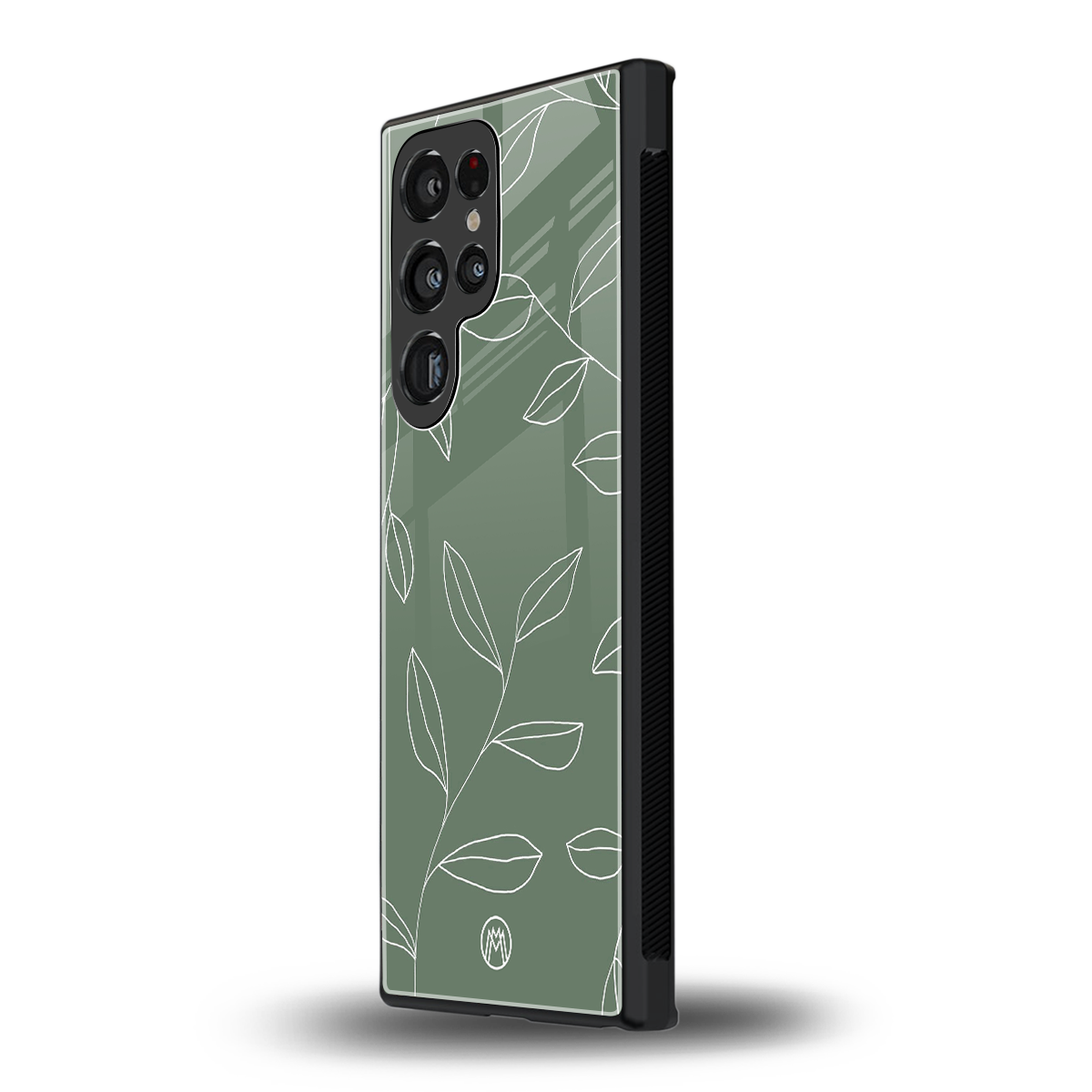 green petals back phone cover | glass case for samsung galaxy s23 ultra