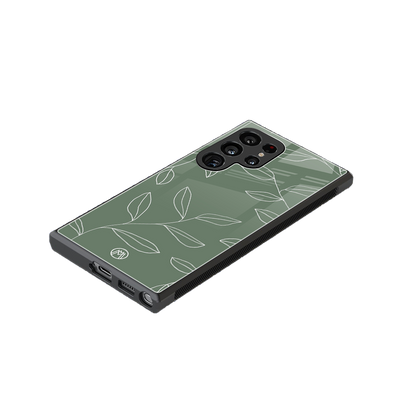 green petals back phone cover | glass case for samsung galaxy s24 ultra