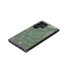 green petals back phone cover | glass case for samsung galaxy s23 ultra