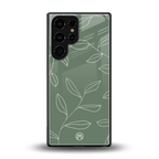 green petals back phone cover | glass case for samsung galaxy s25 ultra