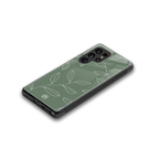 green petals back phone cover | glass case for samsung galaxy s25 ultra