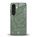 green petals back phone cover | glass case for samsung galaxy s24 plus