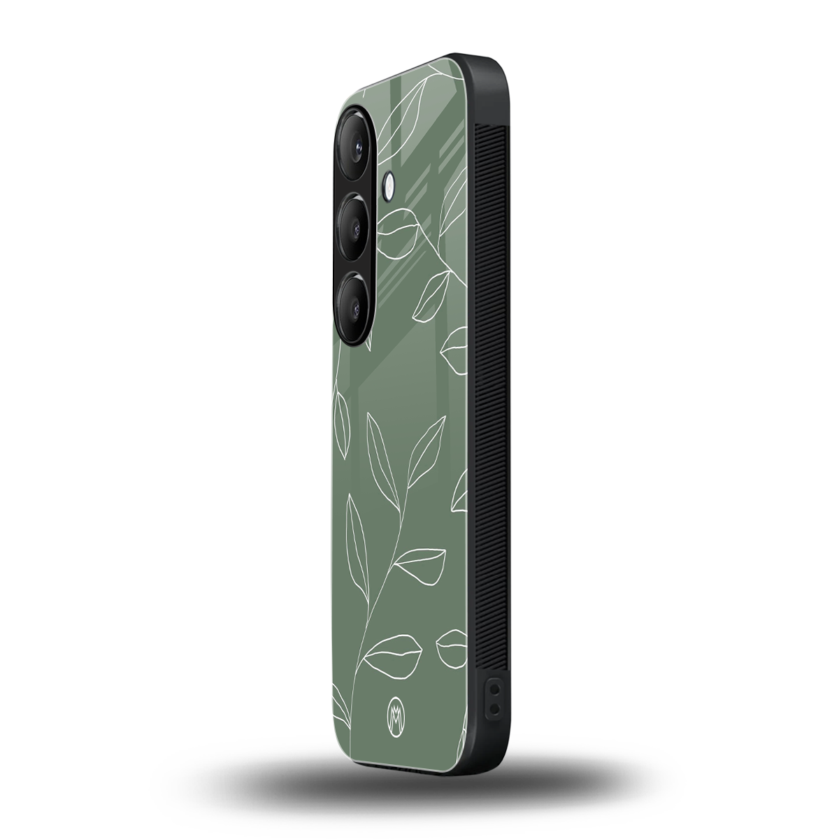 green petals back phone cover | glass case for samsung galaxy s24 fe