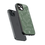 green petals back phone cover | glass case for iphone 15
