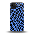 groovy blue black pattern back phone cover | glass case for iphone 15