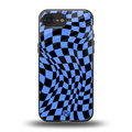 groovy blue black pattern back phone cover | glass case for iphone 16e